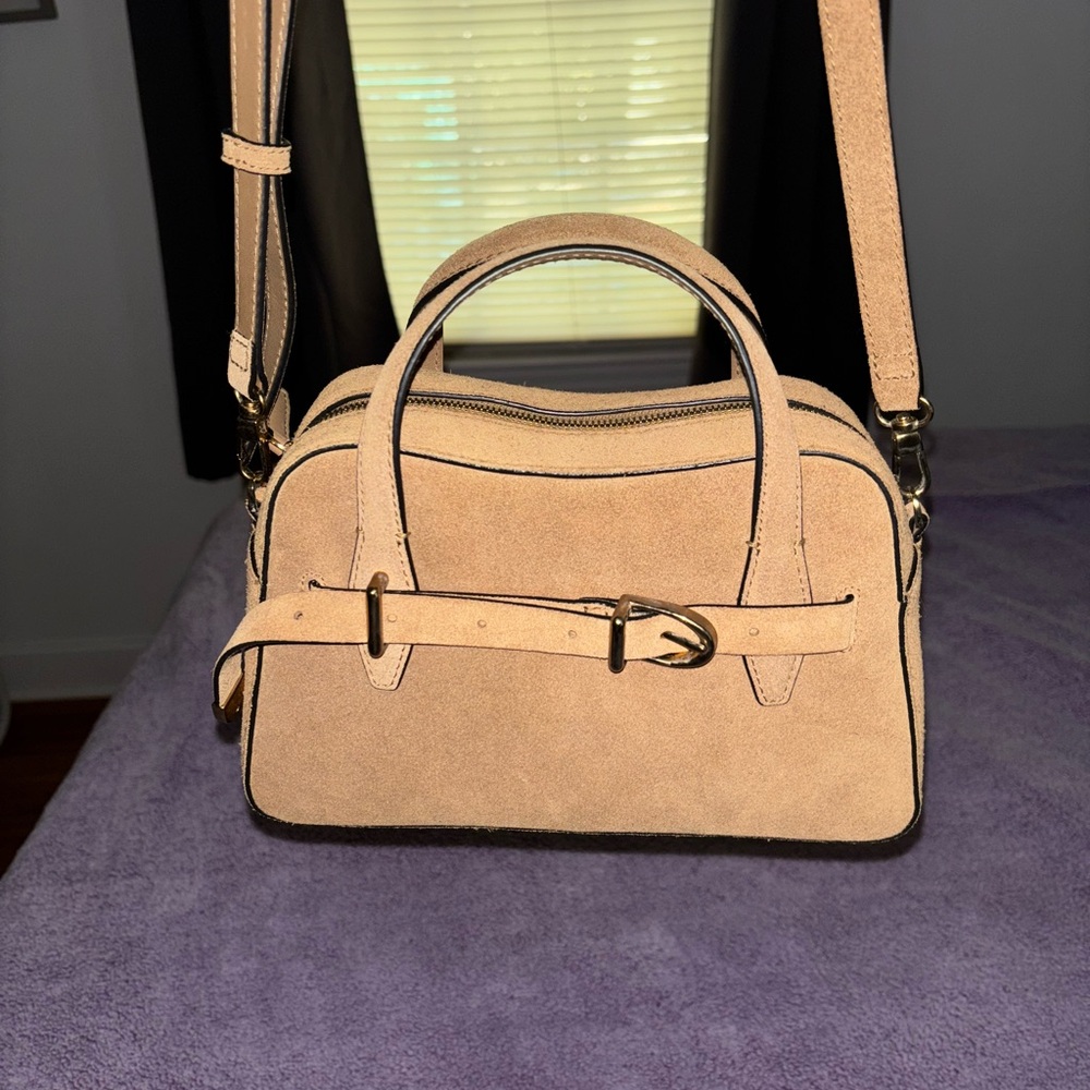 Madewell Tan Suede Crossbody Bag